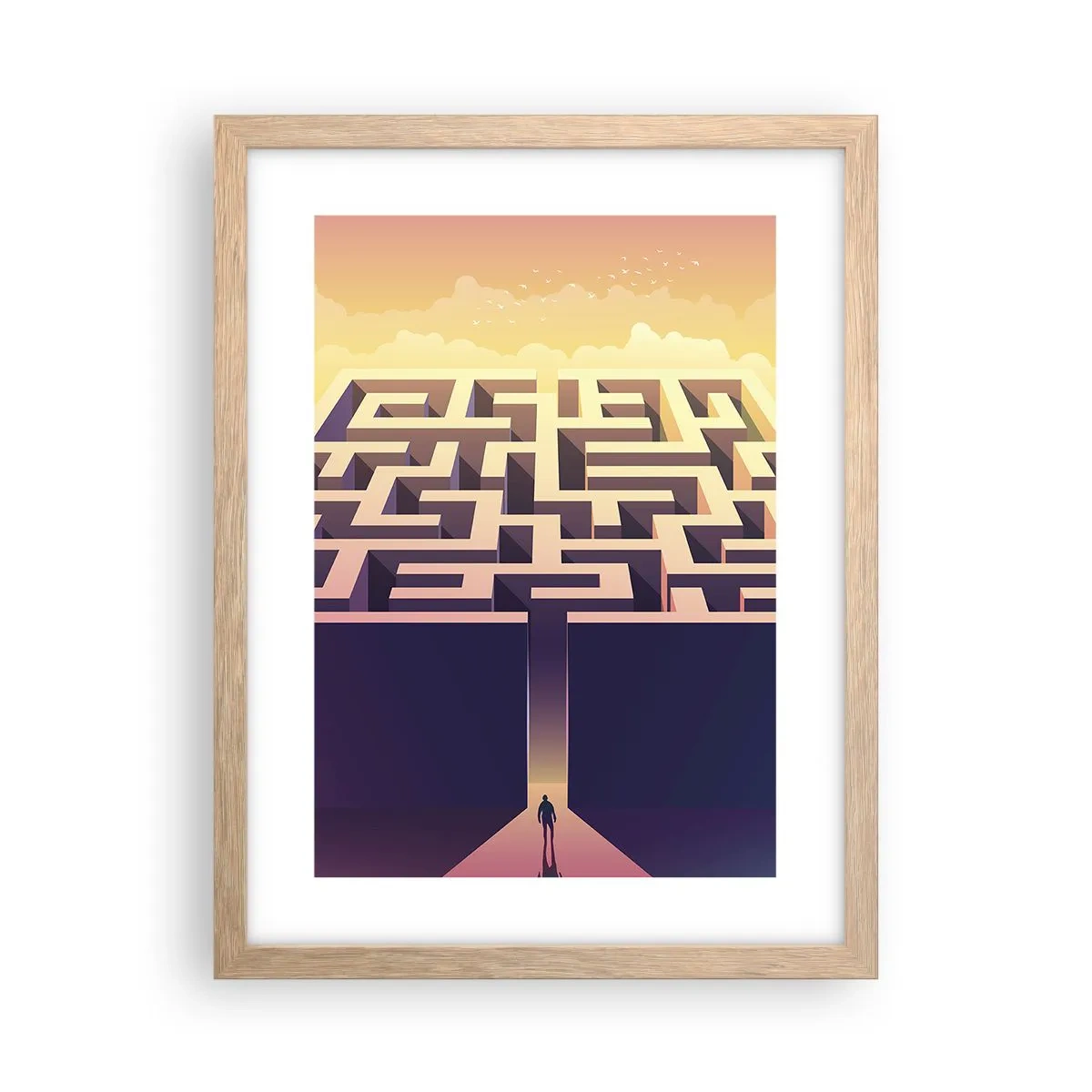 Plakat w ramie jasny dąb - Czas decyzji - 30x40 cm