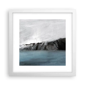 Plakat w białej ramie - Woda – ziemia: starcie żywiołów - 30x30 cm