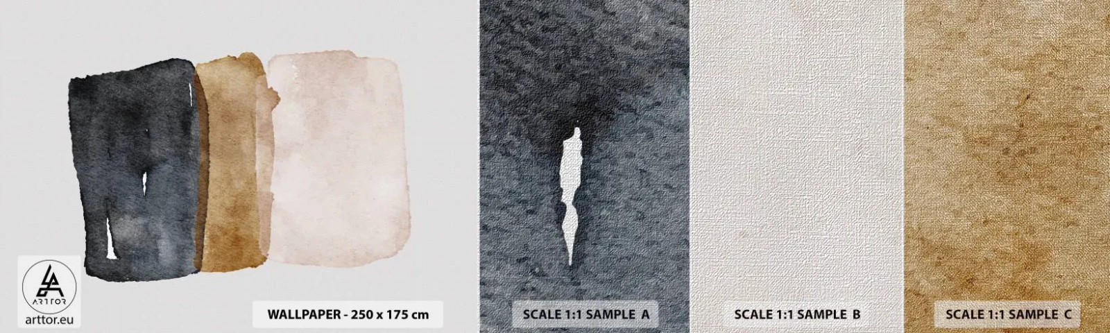 Fototapeta Próbka Premium Canvas - Kompozycja barw ziemi - Abstrakcja, Sztuka, Minimalizm - 100x30 cm