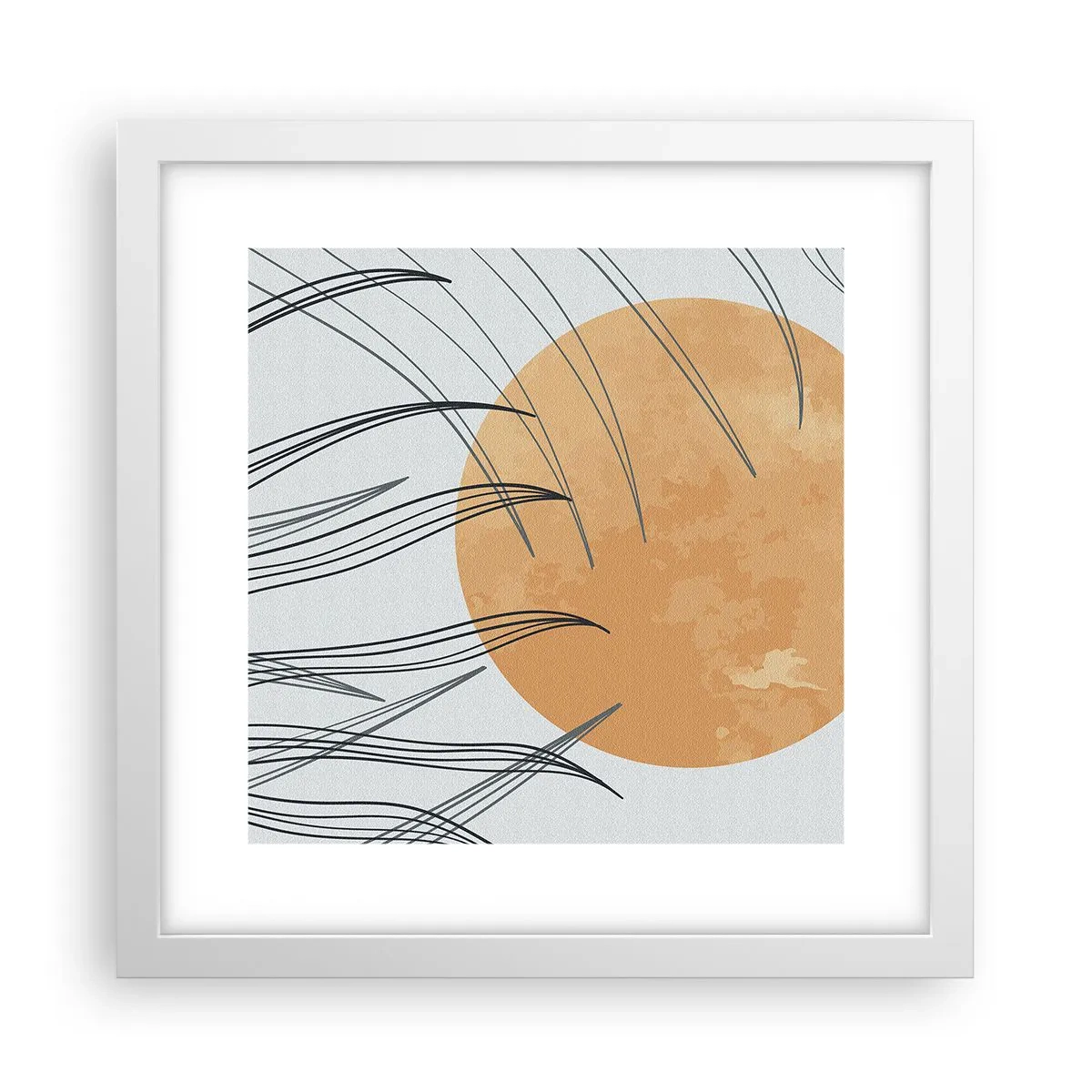 Plakat w białej ramie - Zawsze ku słońcu - 30x30 cm