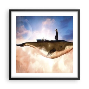 Plakat w czarnej ramie - Nadrealna podróż - 50x50 cm