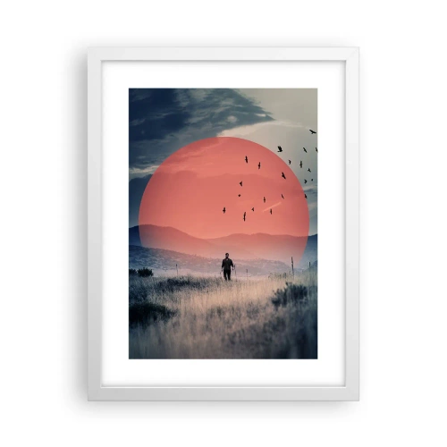 Plakat w białej ramie - W swoich żywiołach - 30x40 cm