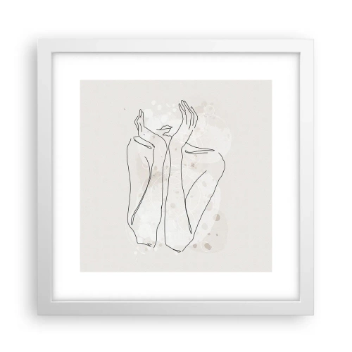 Plakat w białej ramie - Rozmarzona chwila - 30x30 cm