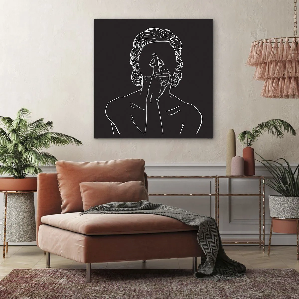 Obraz na płótnie - Piękno rozkwita w ciszy - 60x60 cm