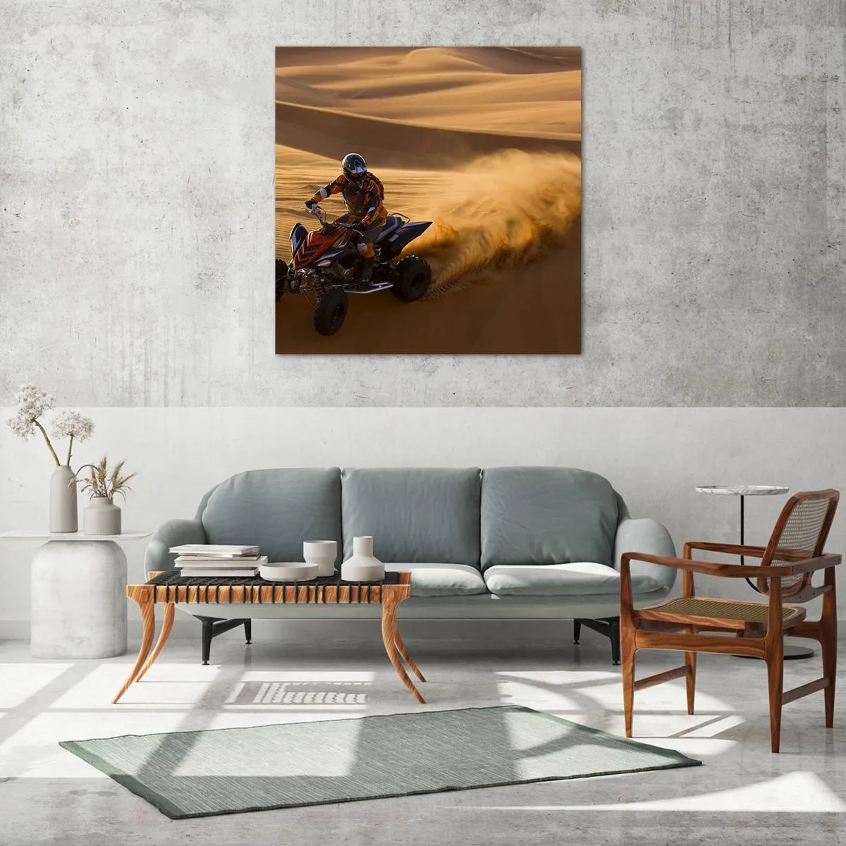 Obraz na szkle - Na falach piasku - 30x30 cm