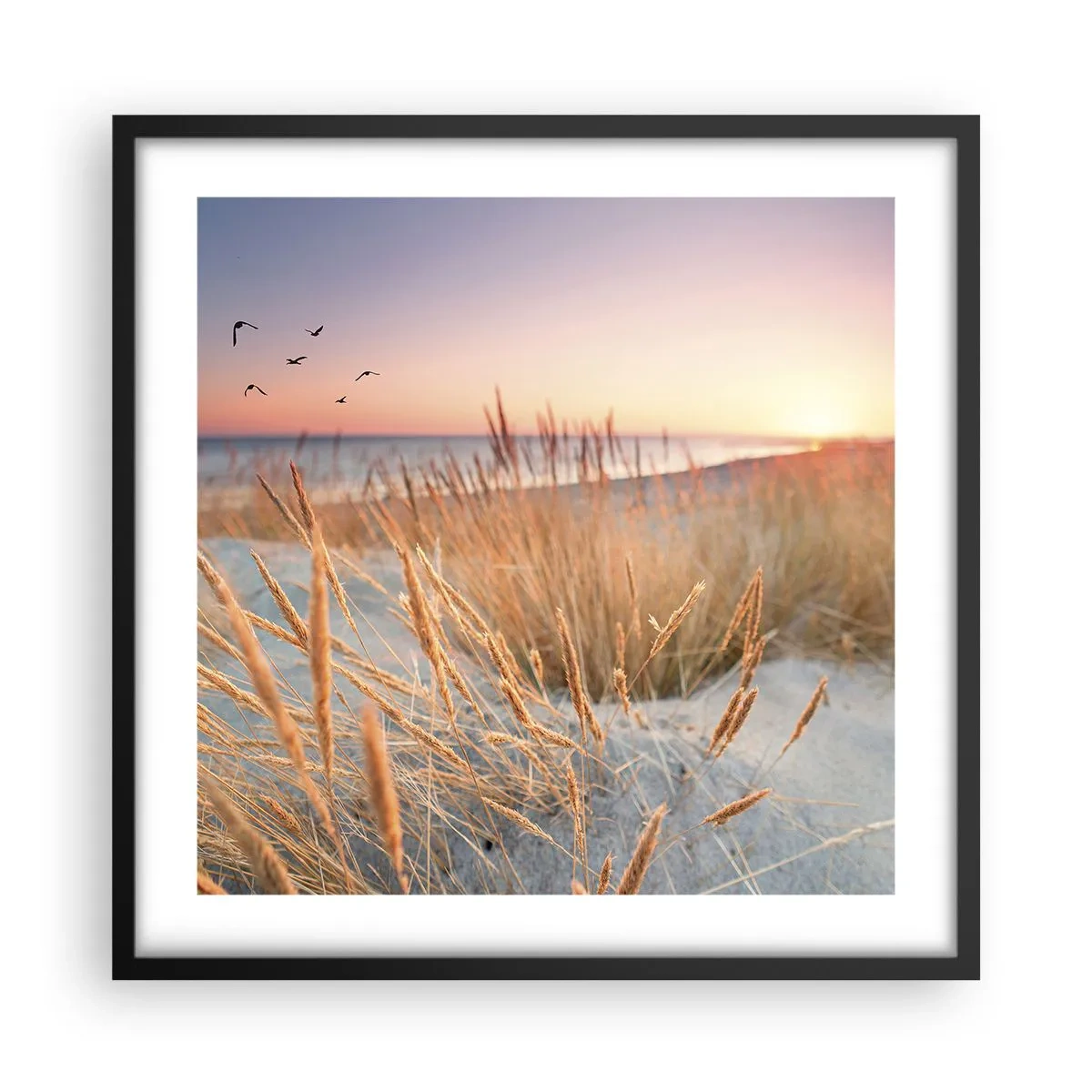 Plakat w czarnej ramie - Bałtycka kołysanka - 50x50 cm