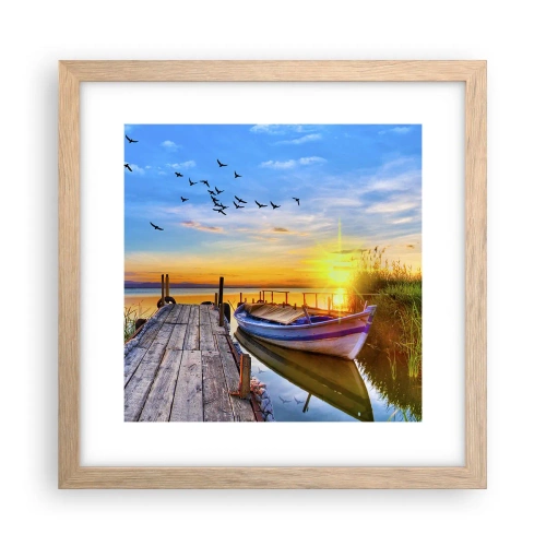 Plakat w ramie jasny dąb - Do widzenia, do jutra - 30x30 cm