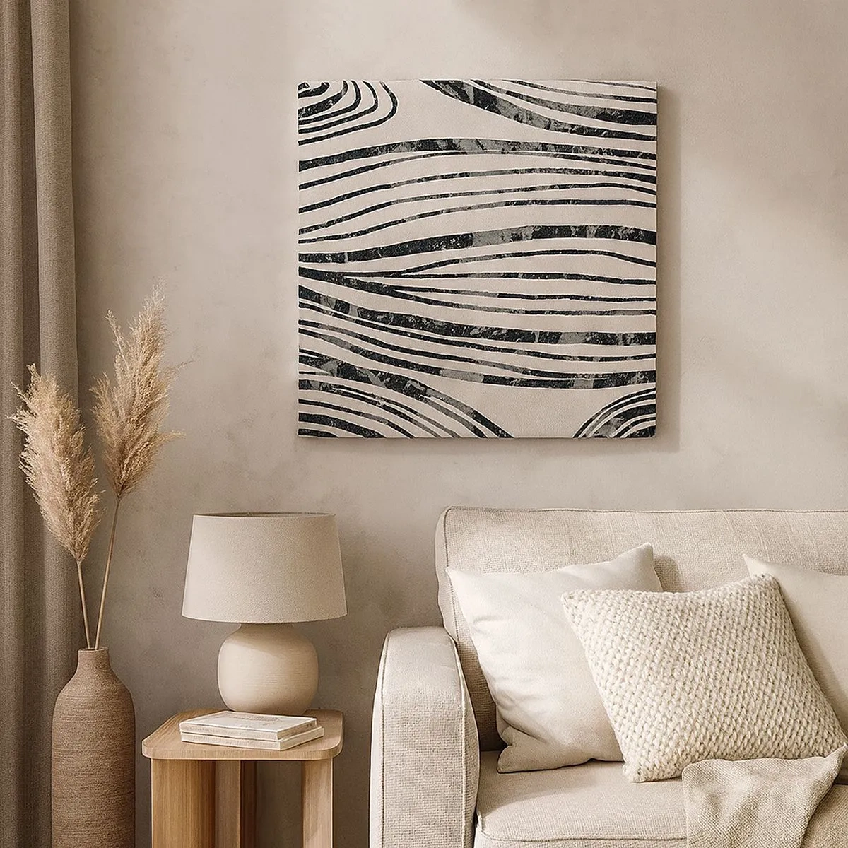 Obraz na płótnie - Rozlewisko linii - 30x30 cm