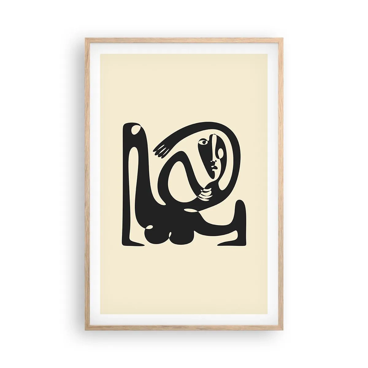 Plakat w ramie jasny dąb - Prawie Picasso - 61x91 cm