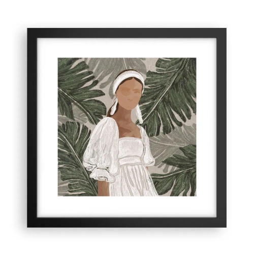 Plakat w czarnej ramie - Portret egzotyczny - 30x30 cm