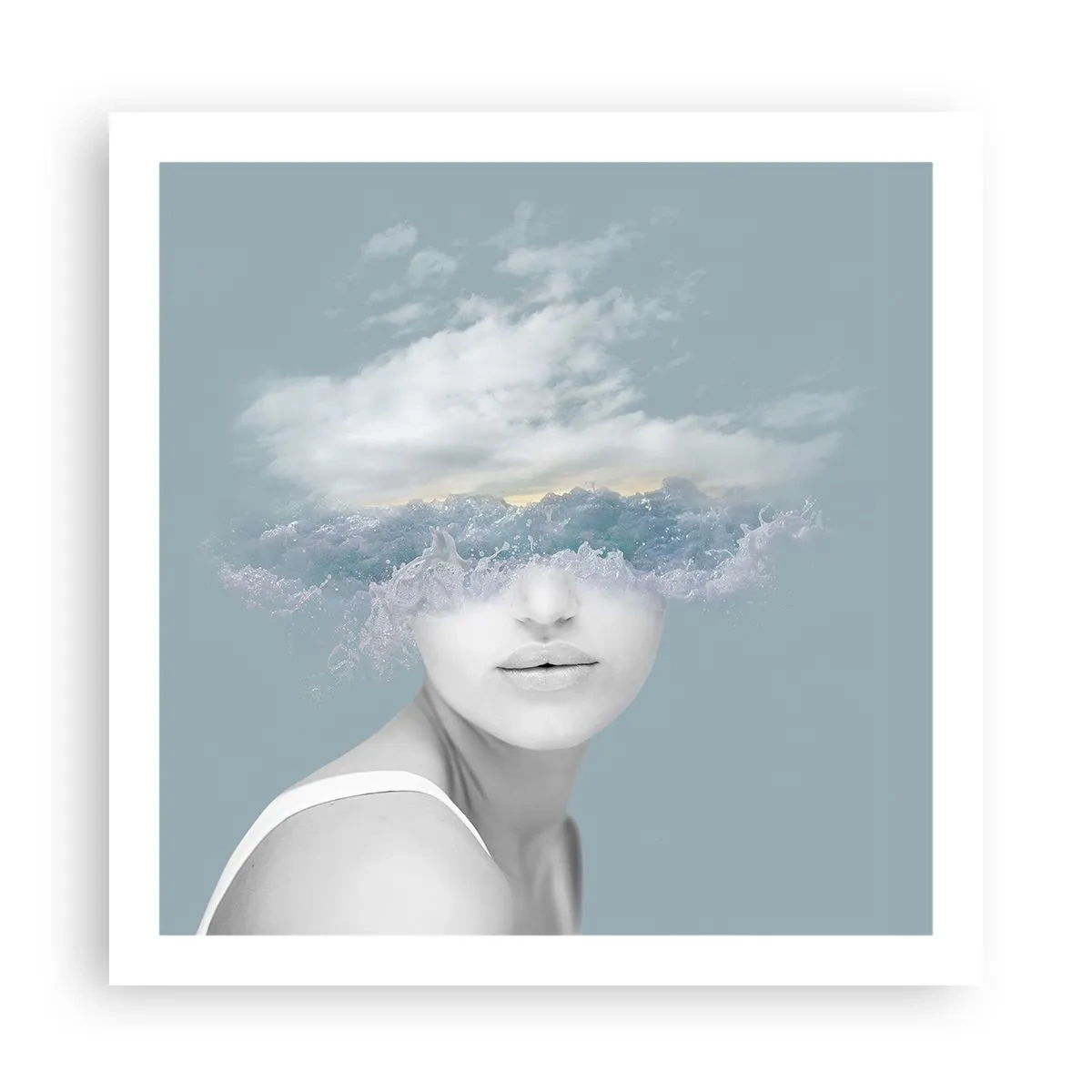 Plakat - Z głową w chmurach - 60x60 cm