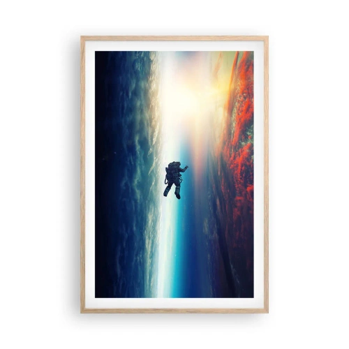 Plakat w ramie jasny dąb - Mierzyć się ze wszechświatem - 61x91 cm