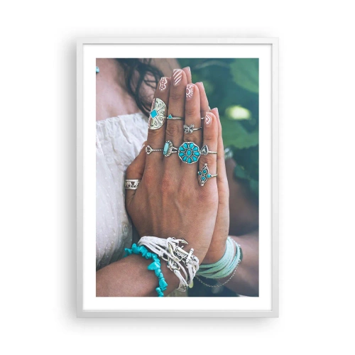 Plakat w białej ramie - Witaj w centrum bytu - 50x70 cm