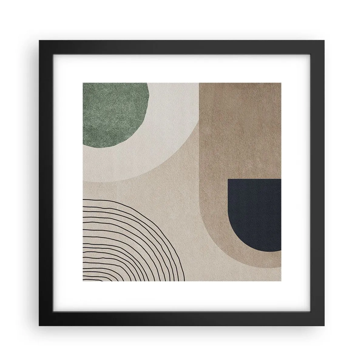 Plakat w czarnej ramie - Łagodność owalu - 30x30 cm