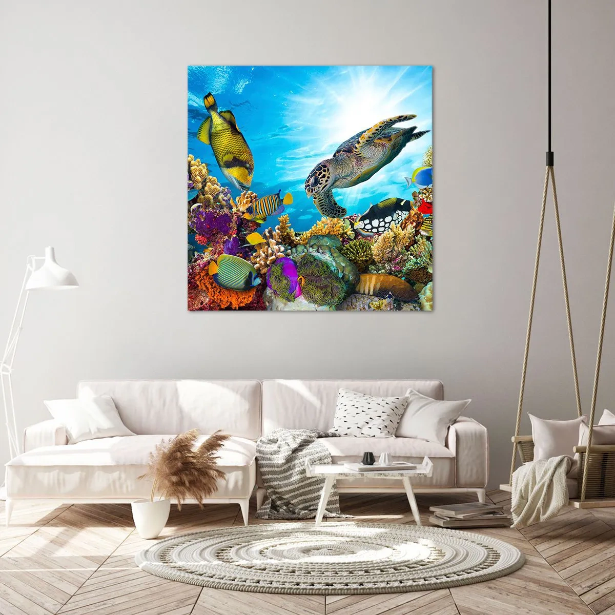 Obraz na płótnie - Koralowa promenada - 50x50 cm