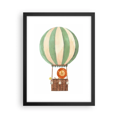 Plakat w czarnej ramie - Podróże Leona - 30x40 cm