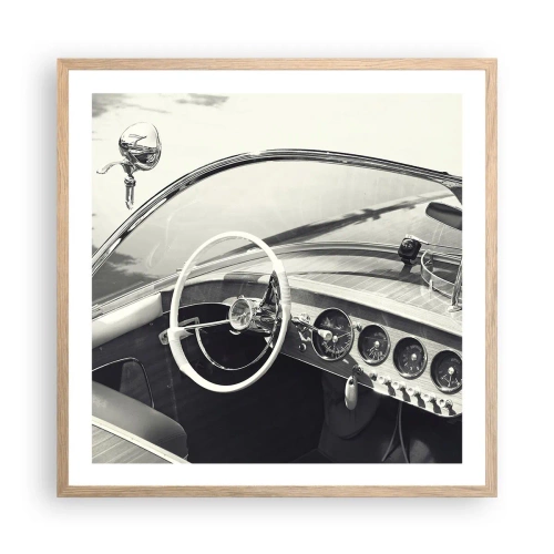 Plakat w ramie jasny dąb - Pogoda dla bogaczy - 60x60 cm