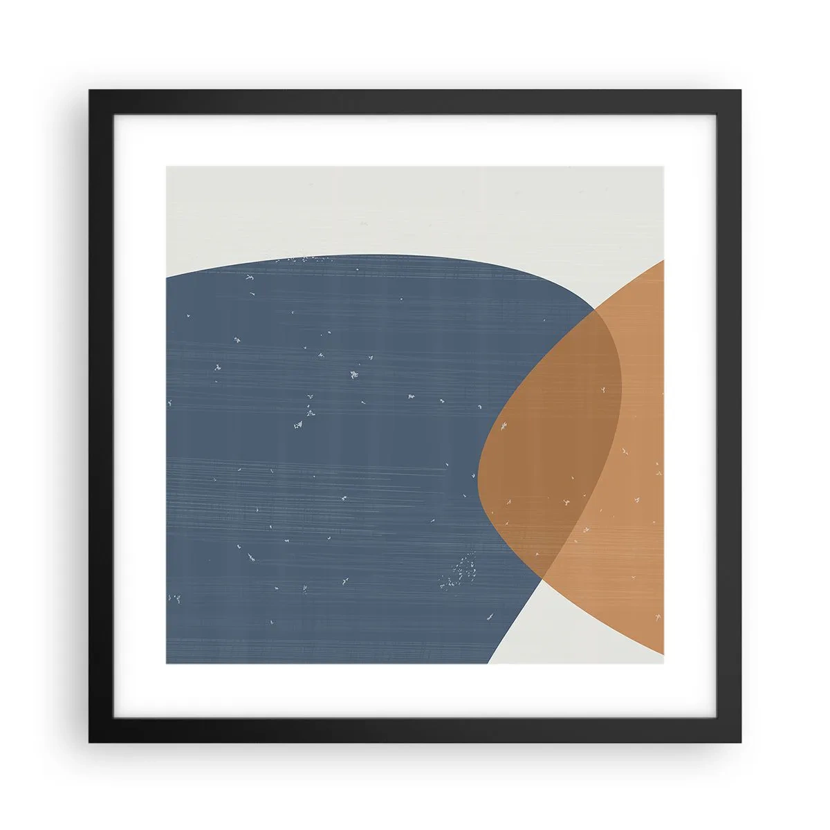 Plakat w czarnej ramie - Owale i wpływy - 40x40 cm