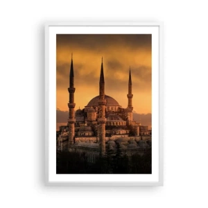 Plakat w białej ramie - Bóg jest wielki - 50x70 cm