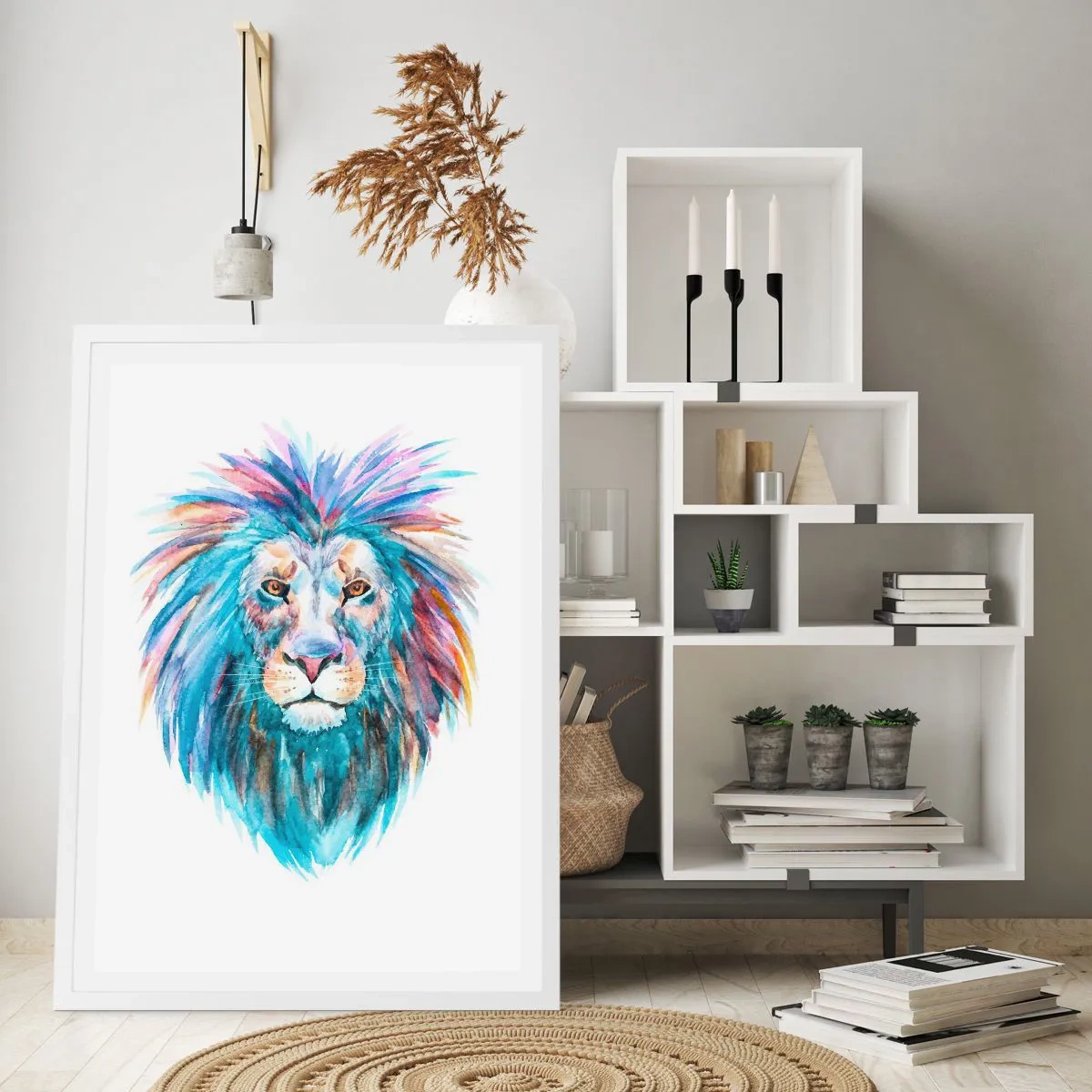 Plakat w białej ramie - Elektryzująca aura - 40x50 cm