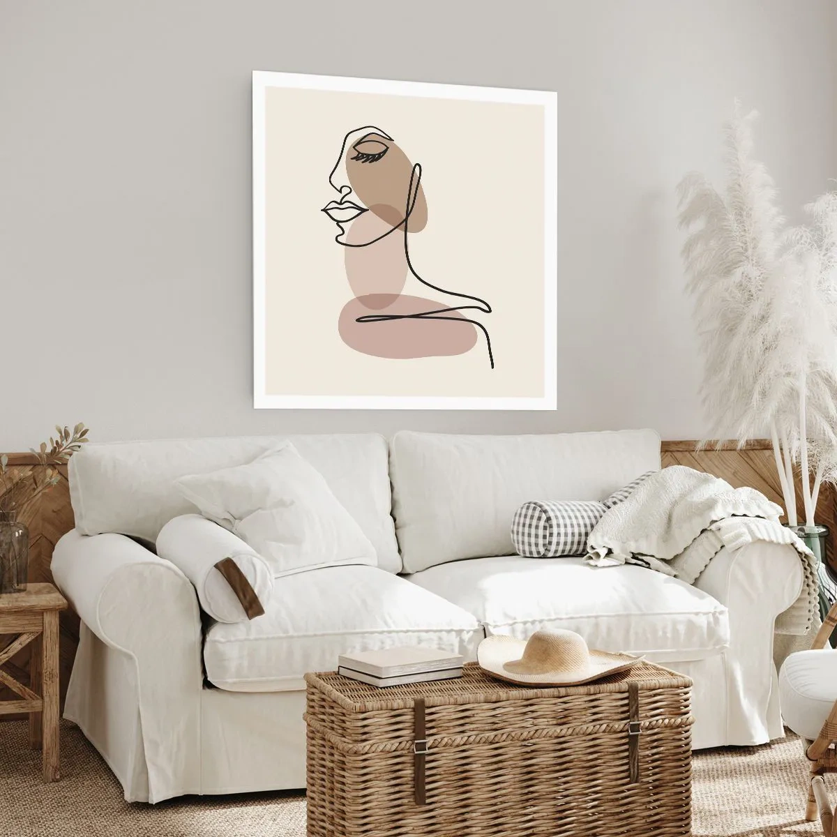 Plakat - Pewna linia piękna - 30x30 cm