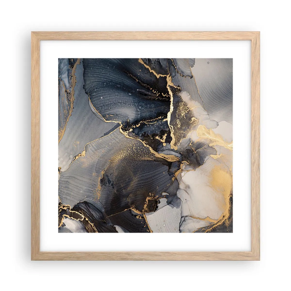 Plakat w ramie jasny dąb - Życie kamienia - 40x40 cm