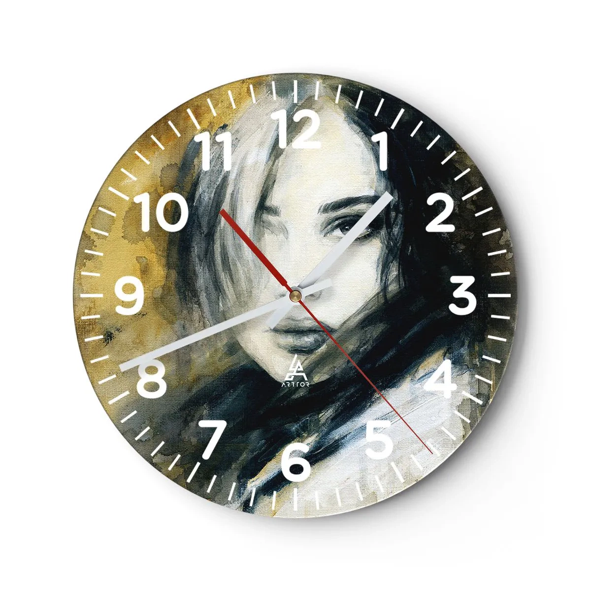 Zegar ścienny - bardziej niewinna czy zmysłowa? - 40x40 cm
