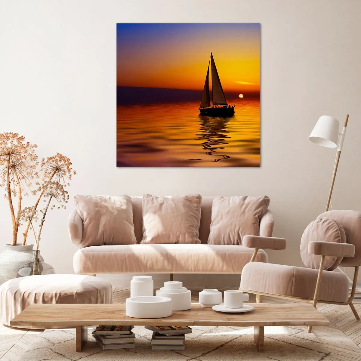 Obraz na płótnie - Jak tu cicho o zmierzchu… - 40x40 cm