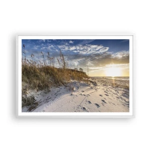 Plakat w białej ramie - Zaproszenie na spacer - 100x70 cm