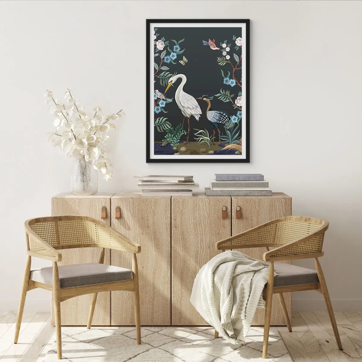 Plakat w czarnej ramie - Ptasia parada - 30x40 cm
