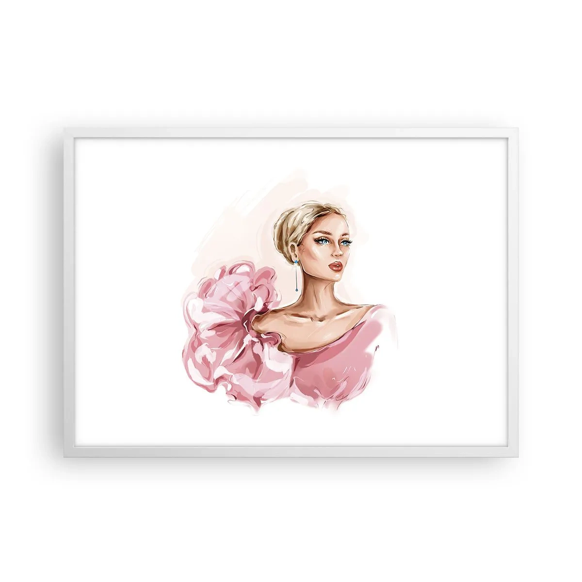 Plakat w białej ramie - Jak malowana… - 70x50 cm