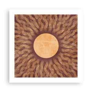 Plakat - Ikona słońca - 50x50 cm