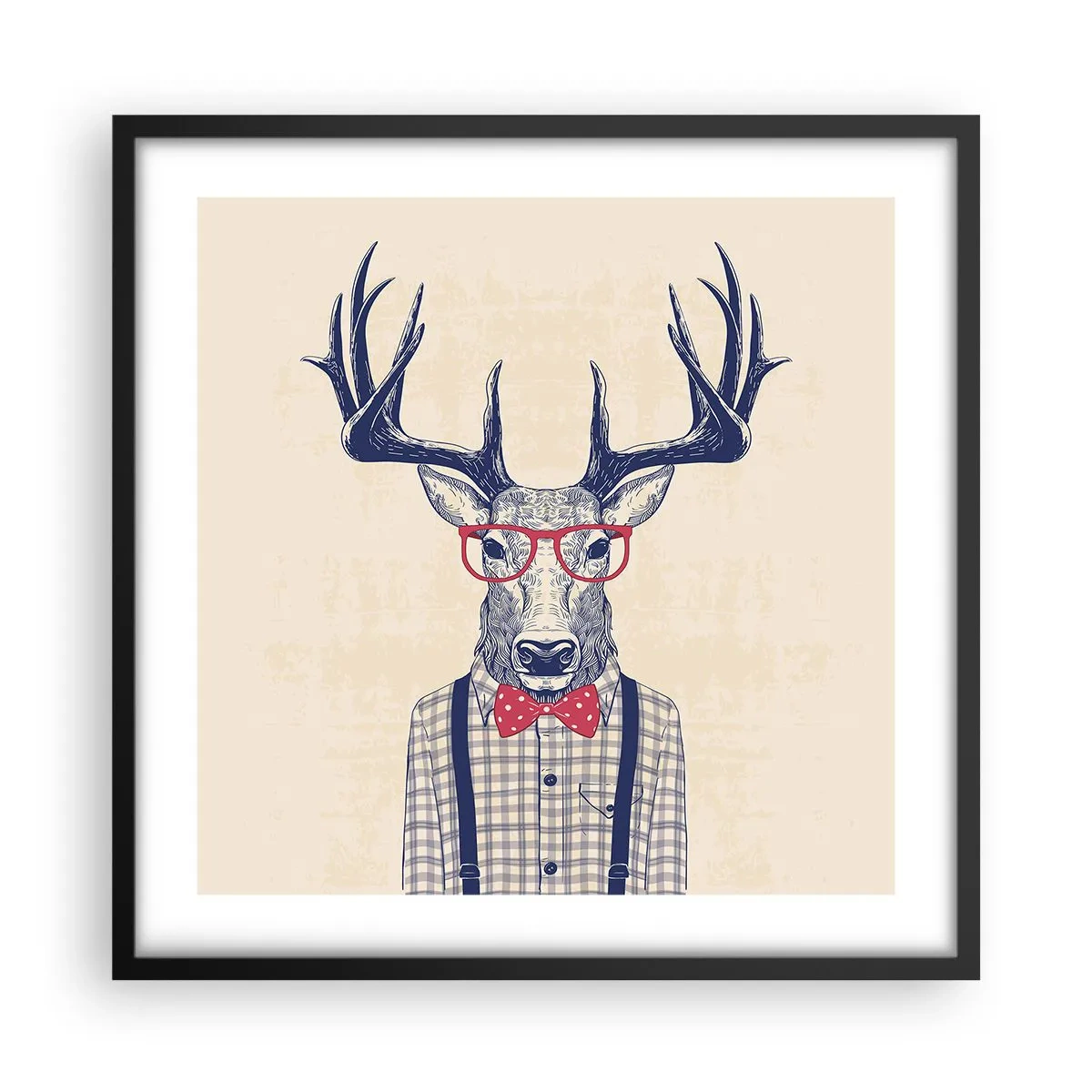 Plakat w czarnej ramie - Zabawna ekstrawagancja - 50x50 cm