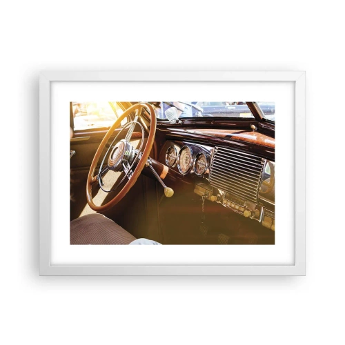 Plakat w białej ramie - Powiew luksusu z przeszłości - 40x30 cm