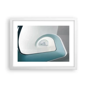 Plakat w białej ramie - Do dna błękitu - 40x30 cm