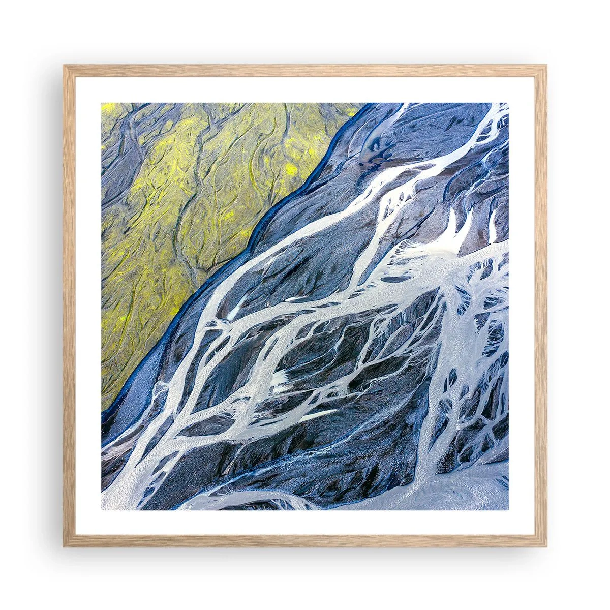 Plakat w ramie jasny dąb - Naskalne malowidła natury - 60x60 cm