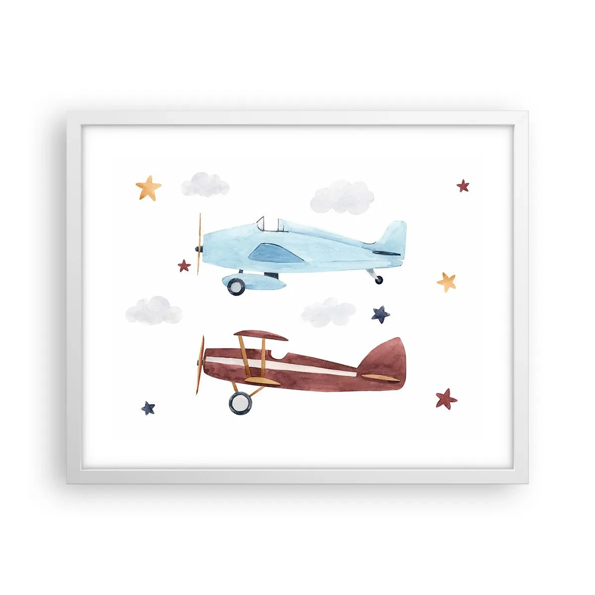 Plakat w białej ramie - Panie pilocie, czekamy! - 50x40 cm