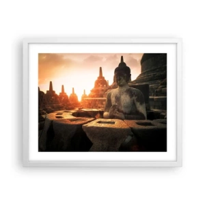 Plakat w białej ramie - Pogoda wielkiej mądrości - 50x40 cm