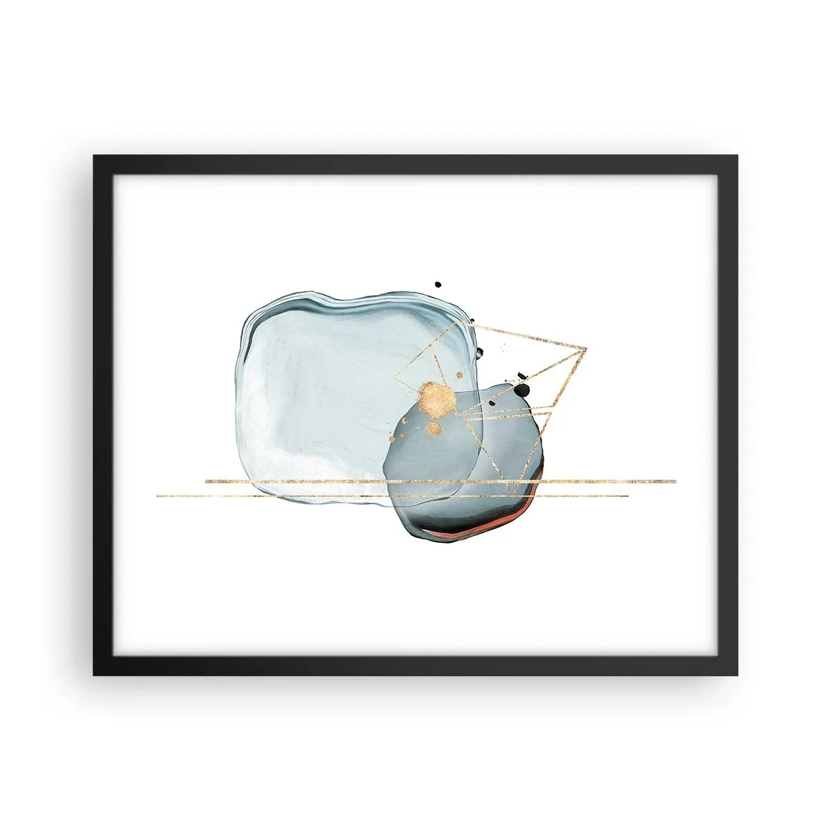 Plakat w czarnej ramie - Studium kropli - 50x40 cm