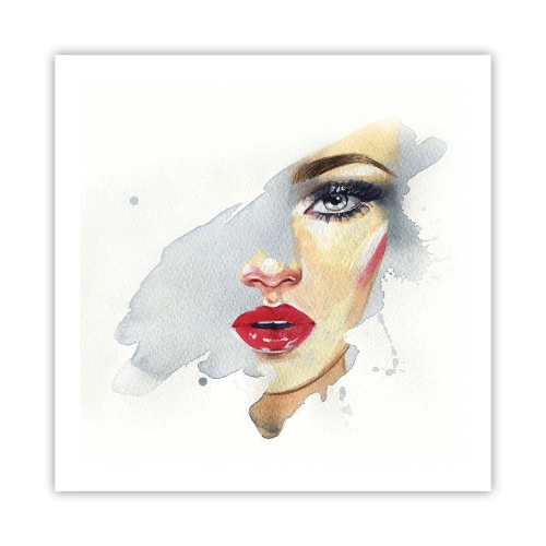 Plakat - Odbicie w kropli wody - 60x60 cm