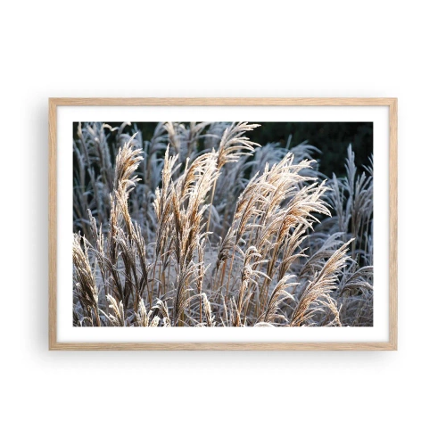 Plakat w ramie jasny dąb - Szronem ustrojone - 70x50 cm