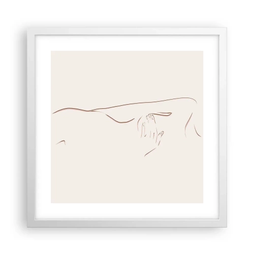 Plakat w białej ramie - Kształt pragnienia - 40x40 cm
