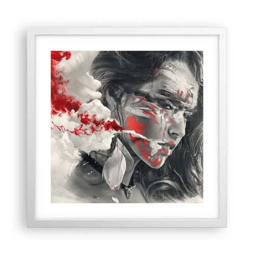Plakat w białej ramie - W oparach absurdu - 40x40 cm