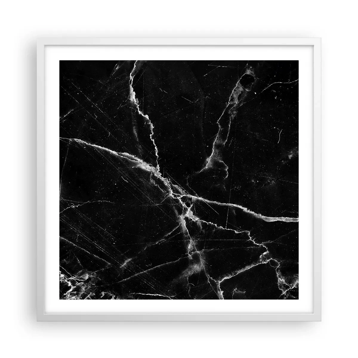 Plakat w białej ramie - Sekretne życie kamienia - 60x60 cm