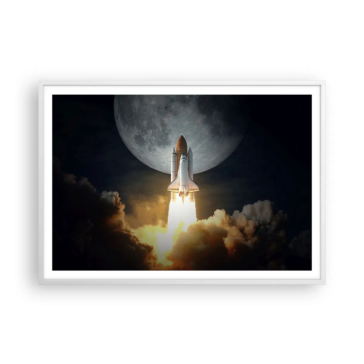 Plakat w białej ramie - Początek nieziemskiej przygody - 100x70 cm