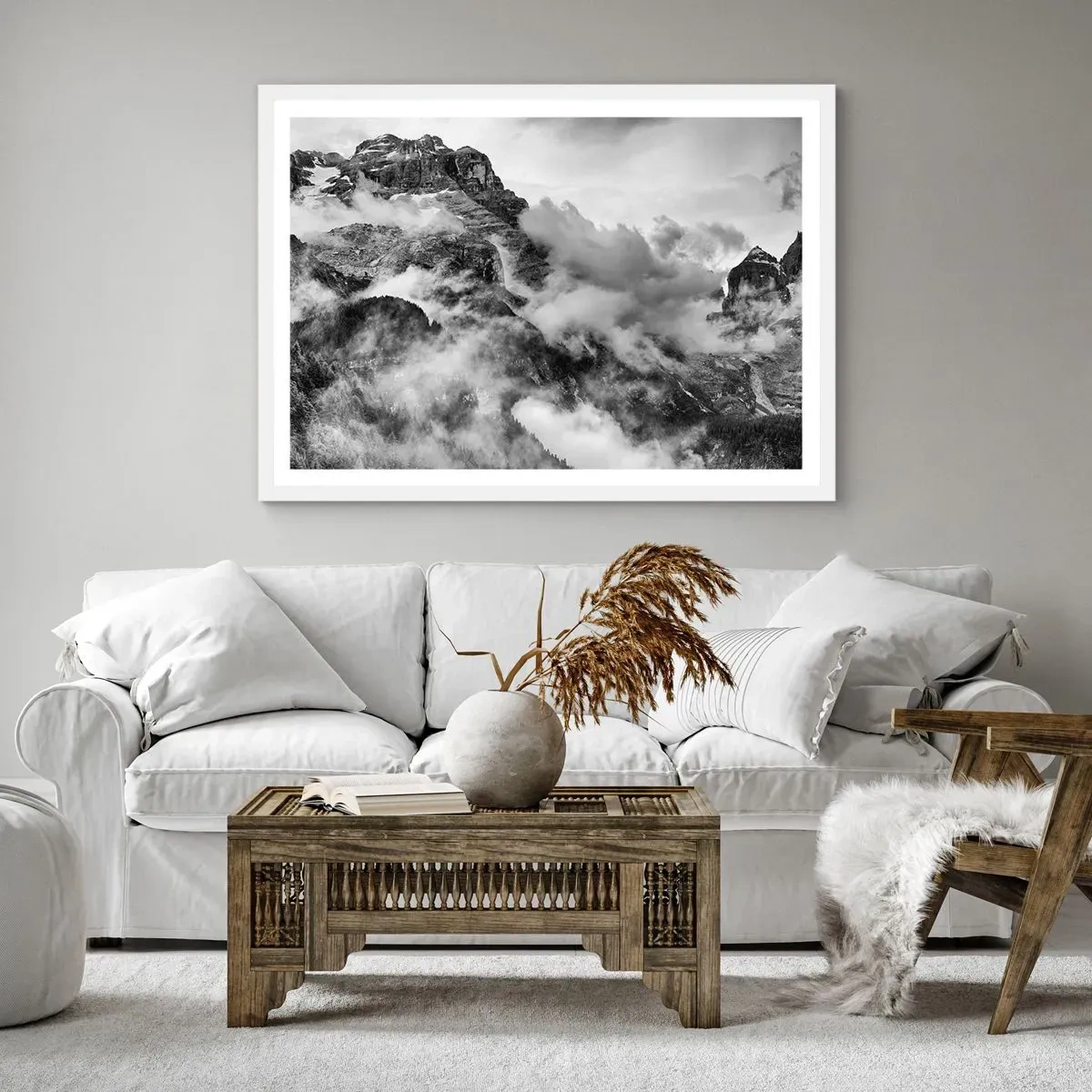 Plakat w białej ramie - Piękne i okrutne - 100x70 cm