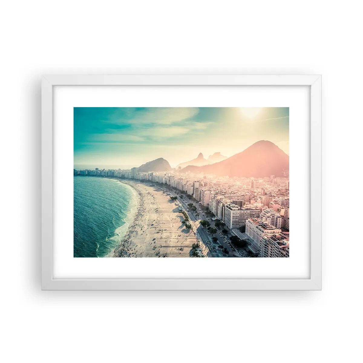Plakat w białej ramie - Wieczne wakacje w Rio - 40x30 cm