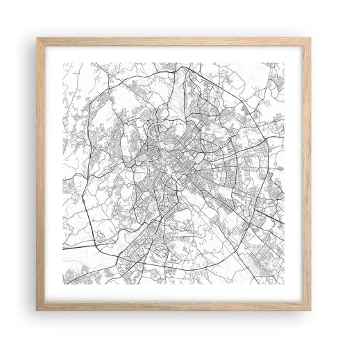 Plakat w ramie jasny dąb - Rzymski krąg - 50x50 cm