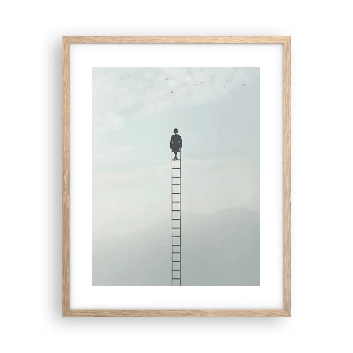 Plakat w ramie jasny dąb - Wznieś się ponadto - 40x50 cm