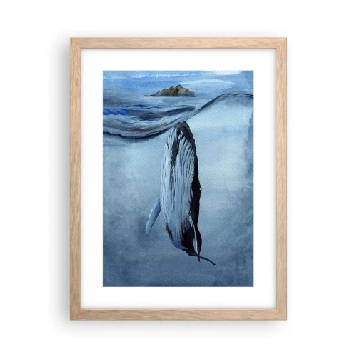 Plakat w ramie jasny dąb - Dwa światy północy - 30x40 cm